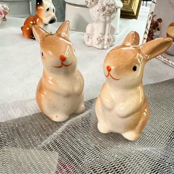 Adorable Ceramic Bunny Figurines, Easter Decor - Picture 1 of 2